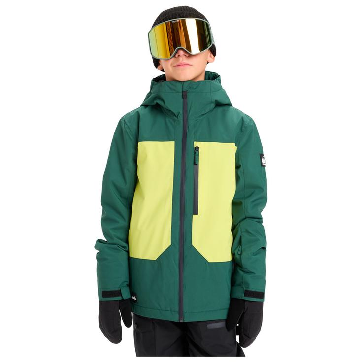Quiksilver Blouson Ski Ambition 20K Youth Jacket Trekking Green Présentation