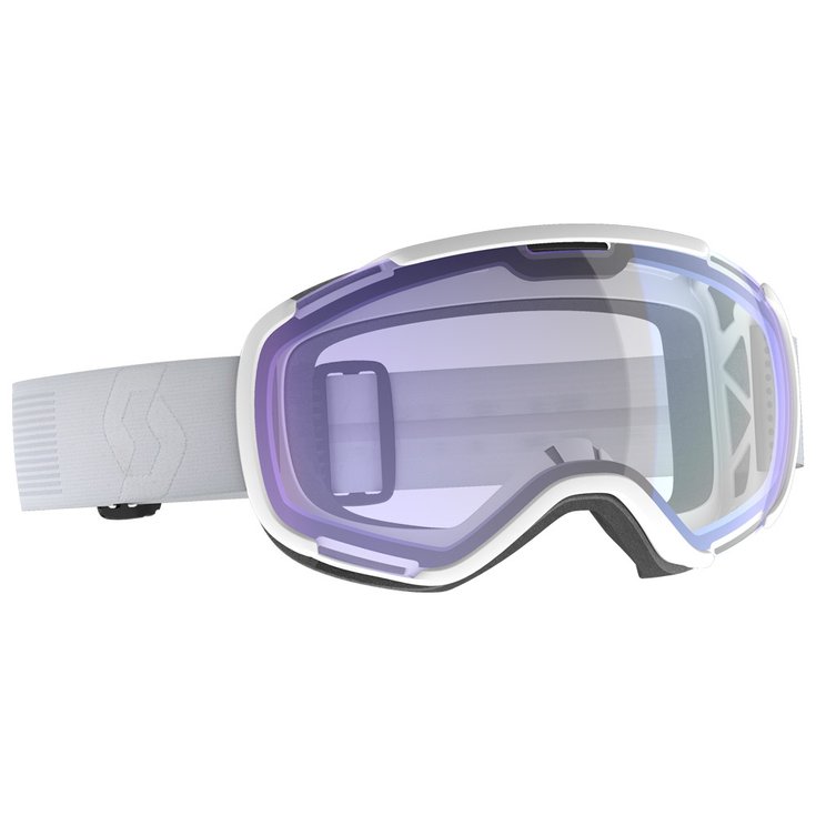 Scott Masque de Ski Faze II Mineral White Illuminator Blue Chrome Présentation