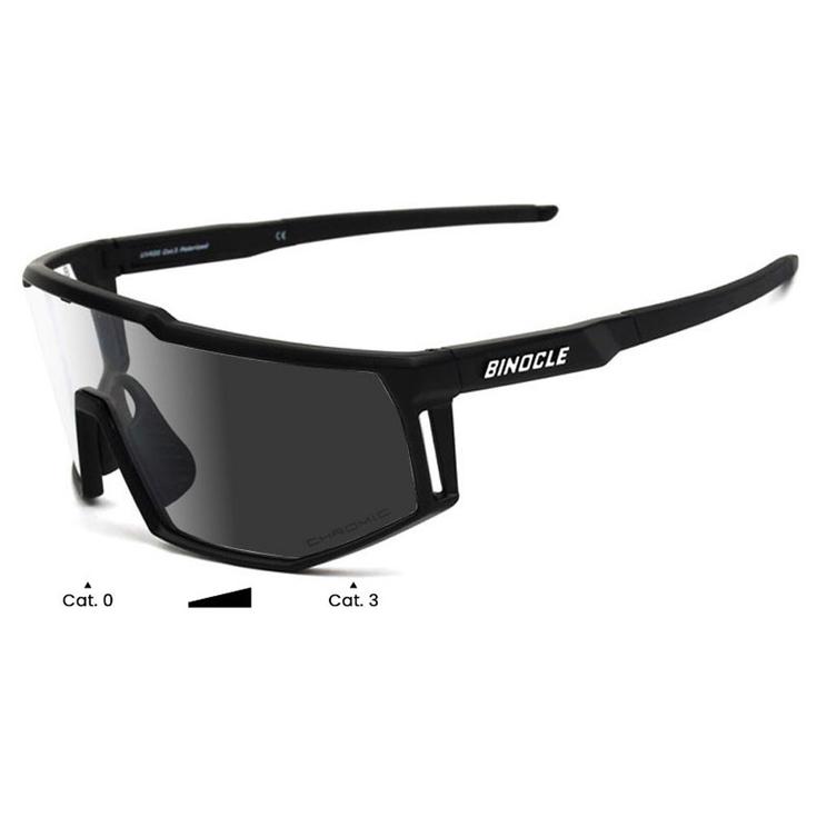 Binocle Eyewear Lunettes de soleil Horizon Shiny Black Tanslucide Grey Photo Présentation