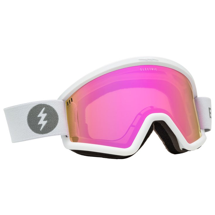 Electric Masque de Ski Hex Matte White Pink Chrome Présentation