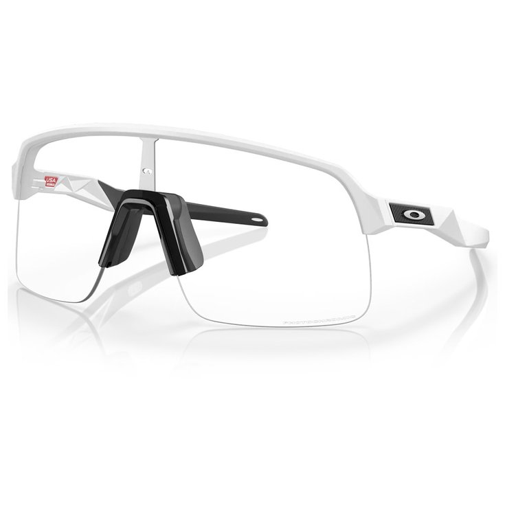 Oakley Lunettes de soleil Sutro Lite Matte White Clear to Black Iridium Photochromic Présentation
