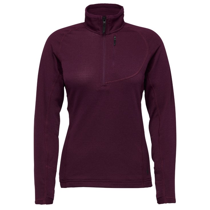 Black Diamond Polaire Coefficient LT Quarter Zip Blackberry Présentation