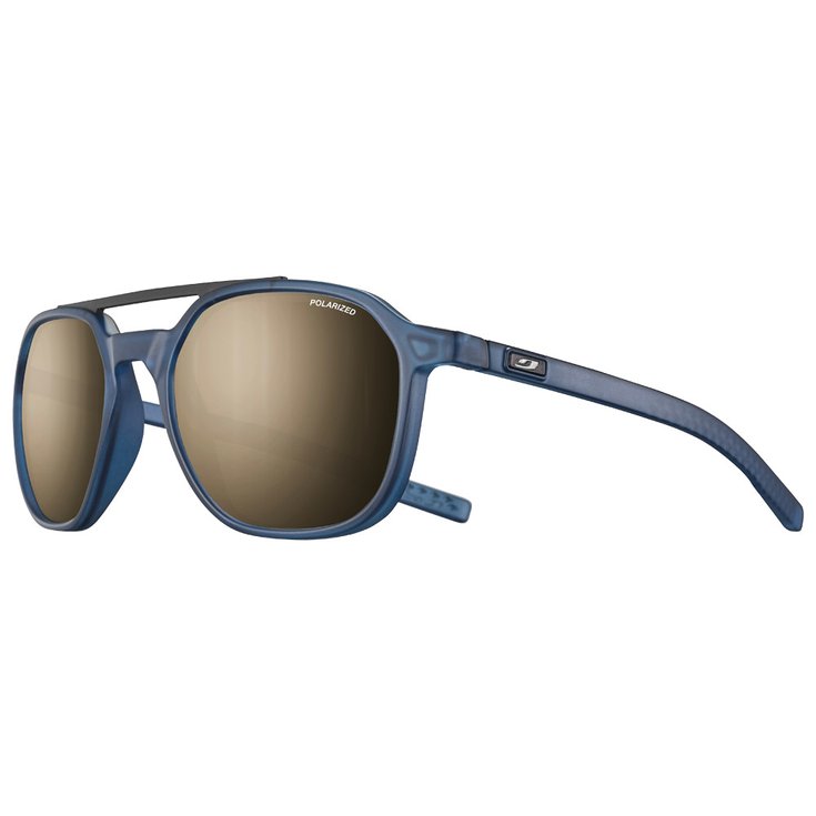 Julbo Lunettes de soleil Slack Translucide Mat Bleu Noir Spectron 3 Polarized Présentation