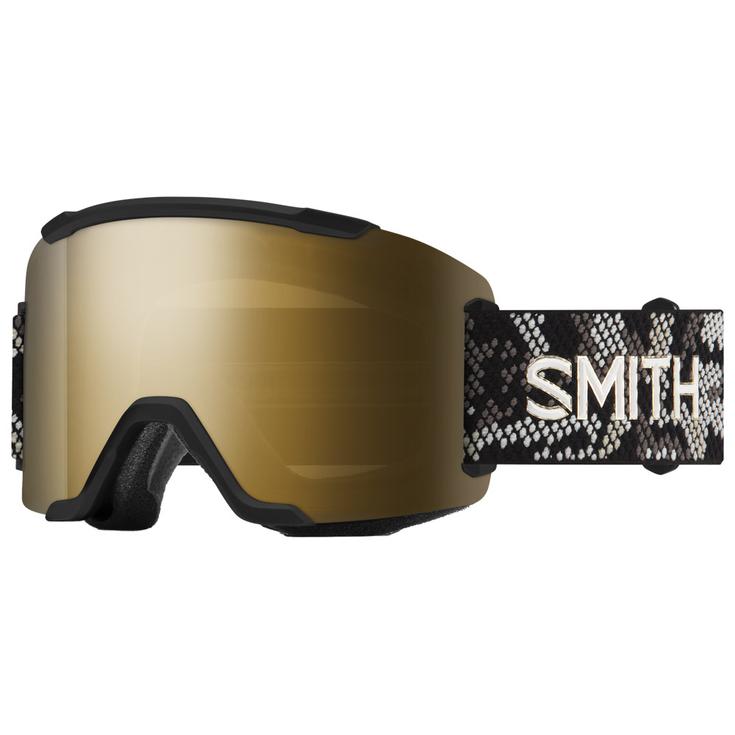 Smith Masque de Ski Squad 2 Black Snakeskin Chromapop Sun Black Gold Mirror + Clear Présentation