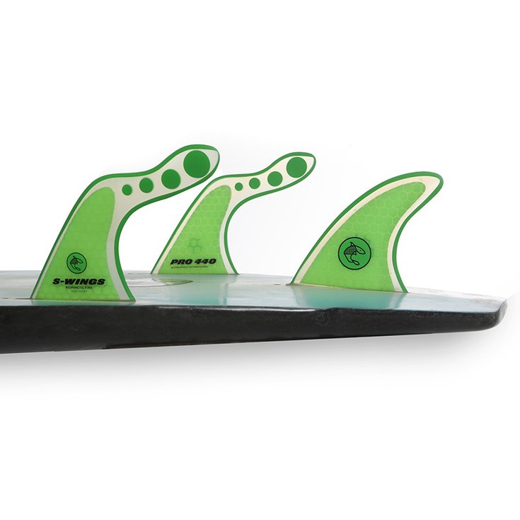 S Wings Ailerons Surf SW440 - Green Pro - Futures Fins Profil