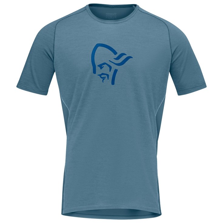 Norrona Tee-shirt de rando Fjørå Wool T-Shirt M's Trooper Présentation
