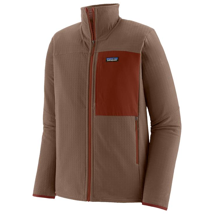 Patagonia Polaire M's R2 Techface Jkt Marlow Brown Présentation