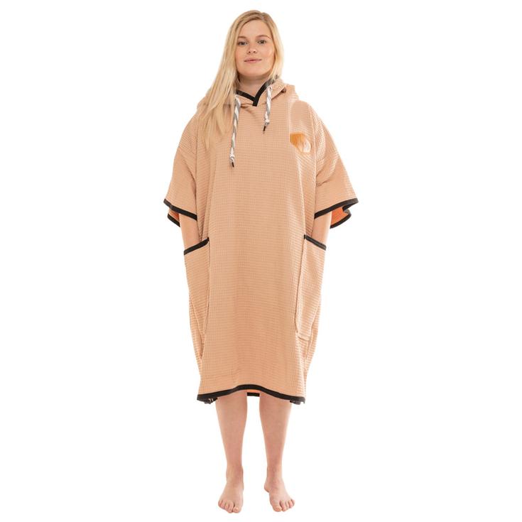 All-In Poncho Classic Light Waffle Ponchos Dark Pink Présentation