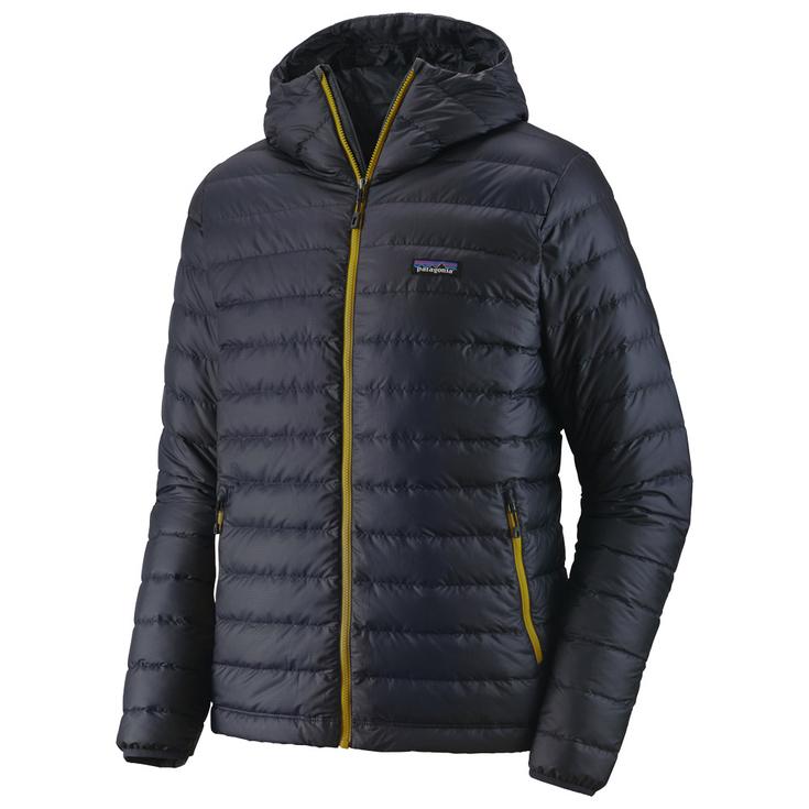 Patagonia Doudoune Down Sweater Hoody Smolder Blue W/Textile Green Présentation