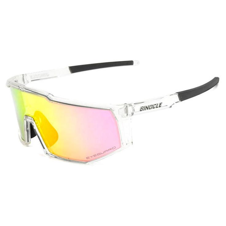 Binocle Eyewear Lunettes de soleil Horizon Shiny Translucide Pink Mirror Polarized Présentation