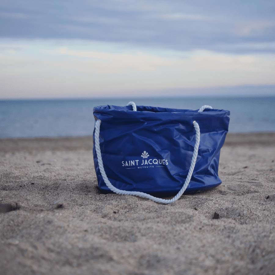 Saint-Jacques Sac de Change Surf Étanche pour Combinaison Bleu Présentation