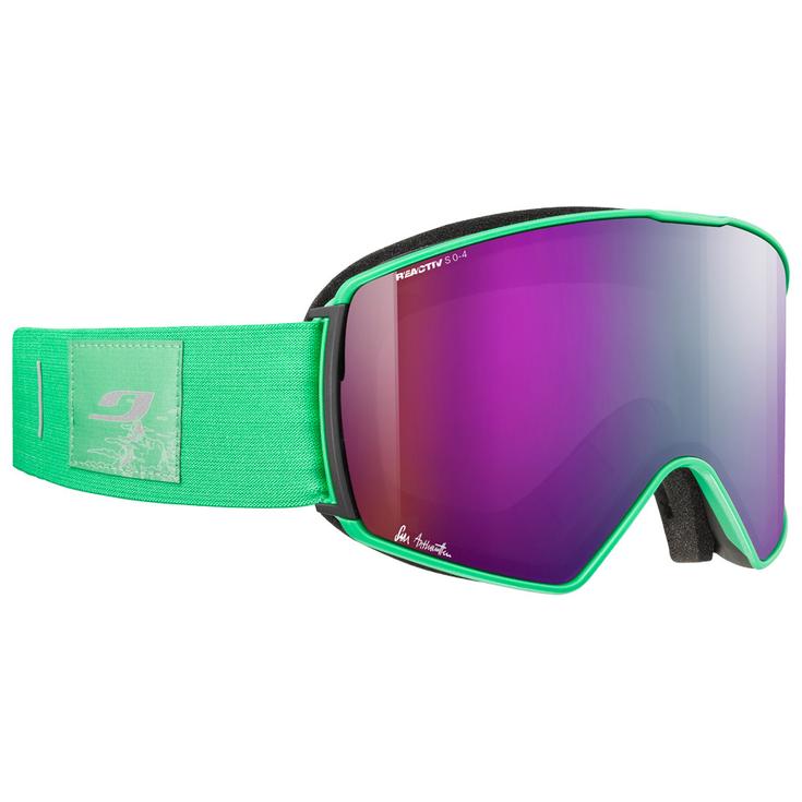 Julbo Masque de Ski Launcher Vert Fluo Noir Reactiv 0-4 High Contrast Présentation