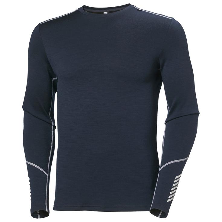 Helly Hansen Sous-vêtement technique Lifa Merino Midweight Crew 600 Navy Présentation
