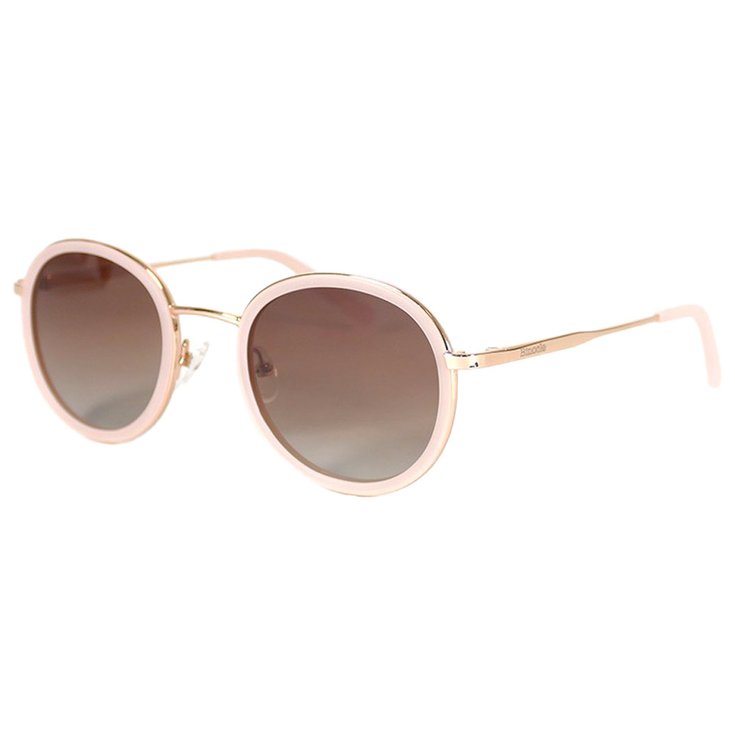 Binocle Eyewear Lunettes de soleil Coachella Or Brillant Nude Gradient Brown Polarized Présentation