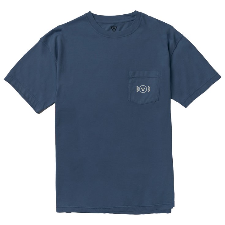 Vissla Tee-shirt Vissla Lounge Premium Pkt Tee Navy Présentation