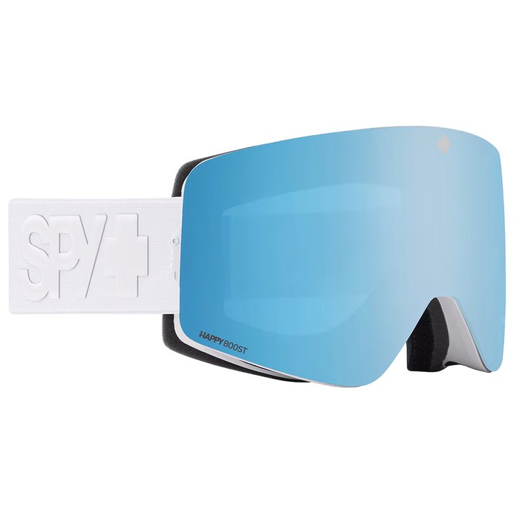 Spy Masque de Ski Marauder Elite Matte White Happy Boost Ice Blue Mirror + Happy Boost Low Light Red Coral Présentation