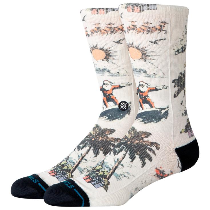 Stance Chaussettes Print & Pattern Socks San O Claus Cream Présentation