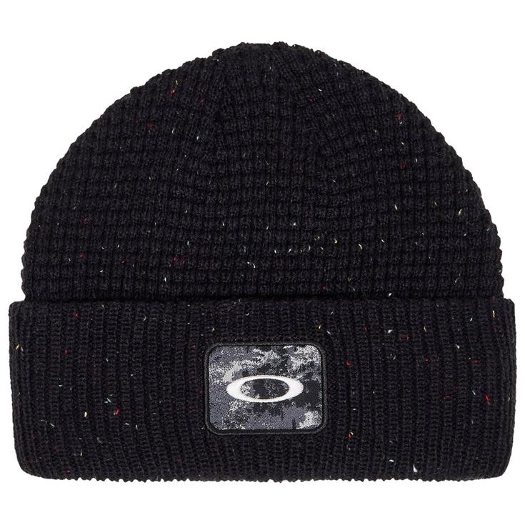Oakley Bonnet Ellipse Patch Waffle Beanie Blackout Présentation