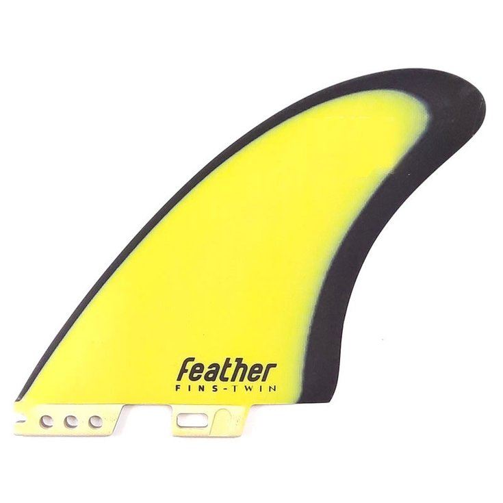 Feather Fins Ailerons Surf Feathers Fins Modern Keel - Yellow - 2 Dérives Profil