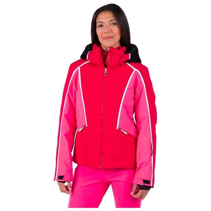 Rossignol Blouson Ski W Saluver Fur Jkt Ruby Red Présentation