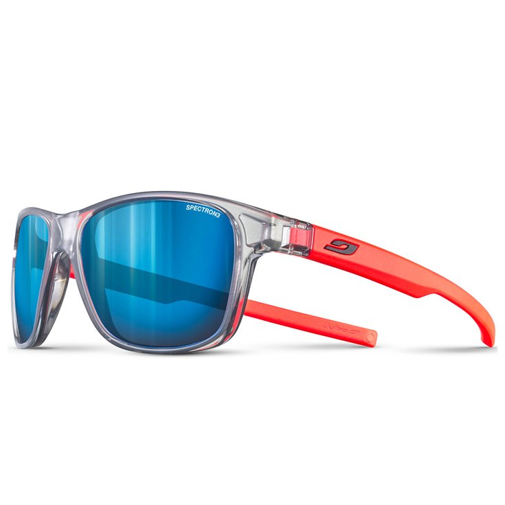 Julbo Lunettes de soleil Cruiser Gris Translucide Orange Fluo Spectron 3 Multilayer Bleu Présentation