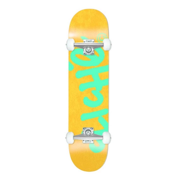 Cliché Skate Skateboard Cliché - Complete Handwritten Orange Teal - 8.25" - Sans Derrière