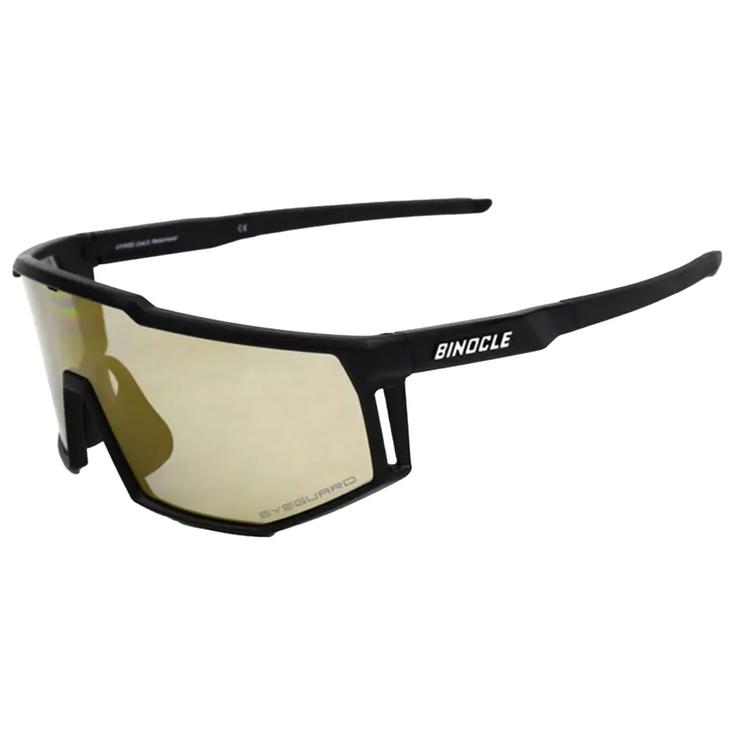 Binocle Eyewear Lunettes de soleil Horizon Shiny Black Gold Mirror Polarized Présentation