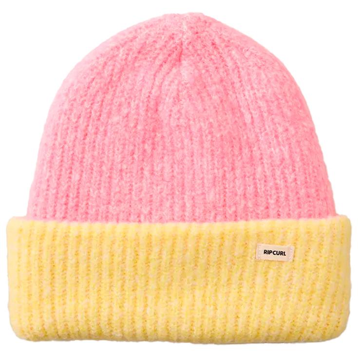 Rip Curl Bonnet 2 Tone Reg Revo Beanie Pink Yellow Présentation