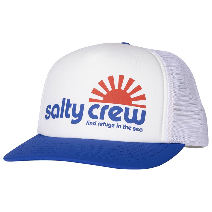 Salty Crew Casquettes Fun In The Sun Trucker Off White Bold Blue Présentation
