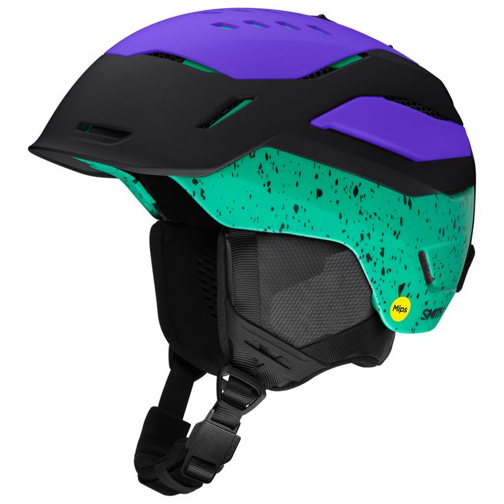 Smith Casque Vantage 2 Mips Matte Black Ultraviolet Emerald City Présentation