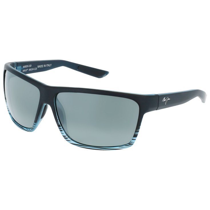 Maui Jim Lunettes de soleil Alenuihaha Grey Black Stripe Gris Neutre Mineral Superthin Présentation