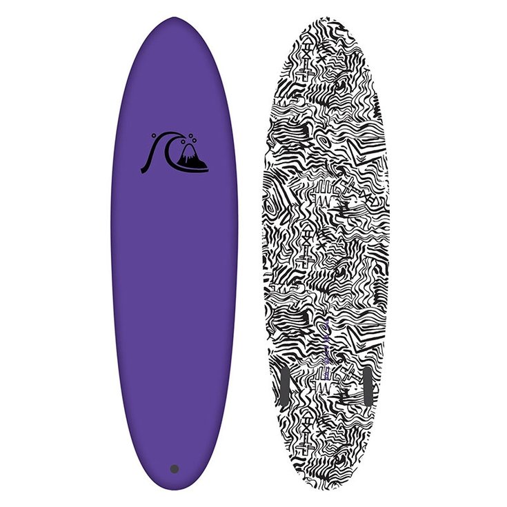 Quiksilver Board Surf Planche de Surf en Mousse Quiksilver Twin - Purple - 6'6" / 198 cm - Sans 