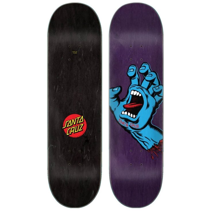 Santa Cruz Skate Planche de Skateboard Santa Cruz Screaming Hand - 8.375" - Sans Côté