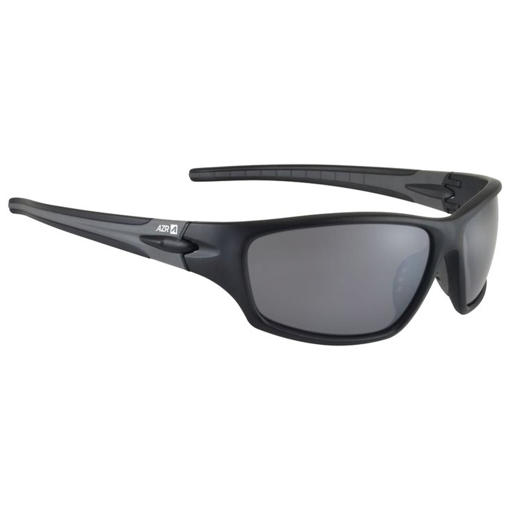 AZR Lunettes de soleil Rock Mat Noir Gris Miroir Présentation