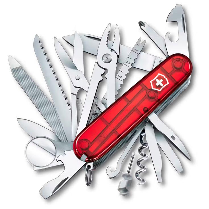 Victorinox Couteaux (couverts) Swiss Champ Translucide Red Présentation