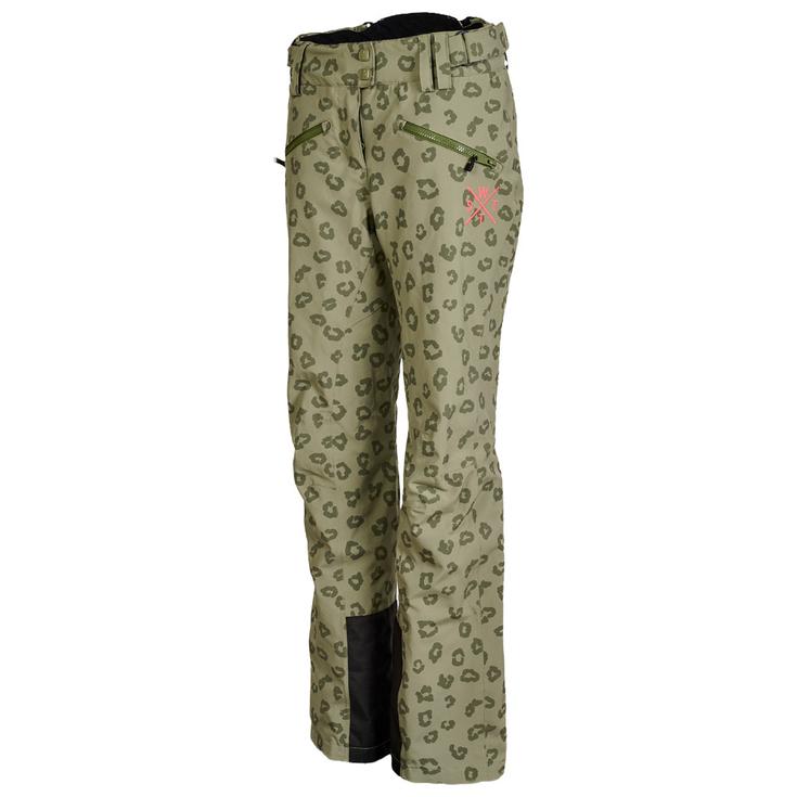 Watts Pantalon Ski Way Leopard Olive Présentation