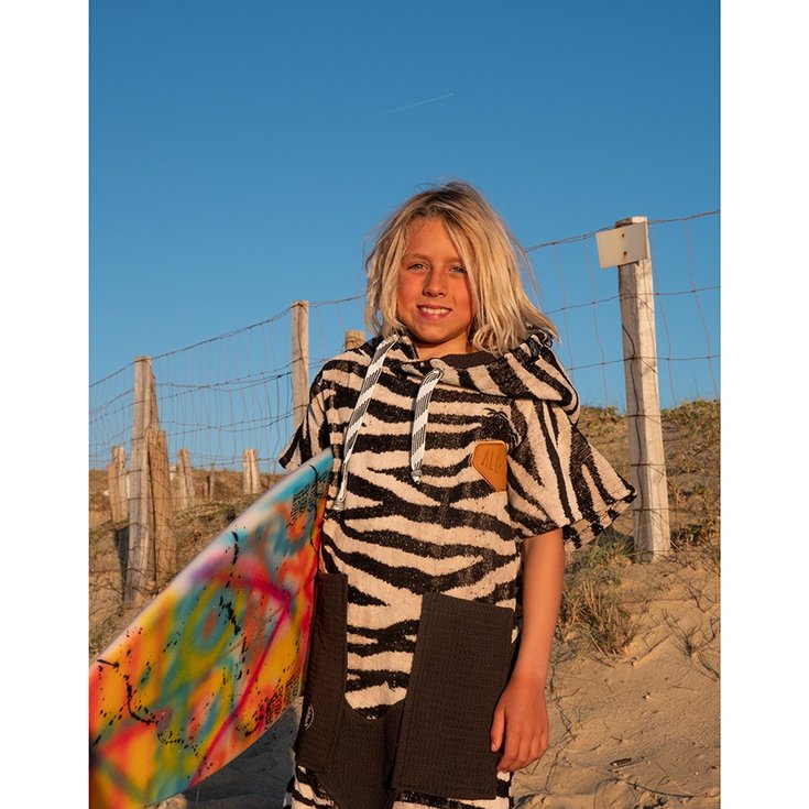 All-In Poncho Surf Poncho Surf All-In Enfant K Crew - Dark Pink / Zebra Black Profil