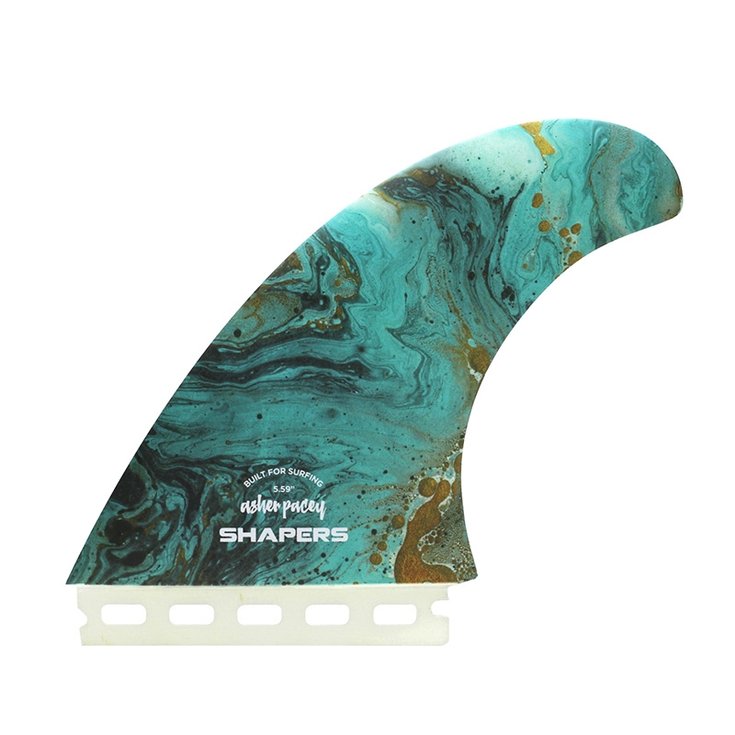 Shapers Ailerons Surf Asher Pacey Core Lite Twin+1 - Green - 3 Dérives Profil
