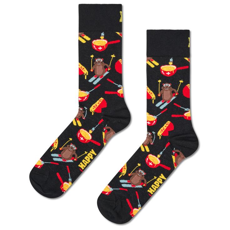 Happy Socks Chaussettes Crew Socks French Edition Savoie Black Présentation