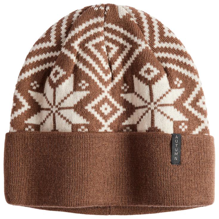 Autumn Bonnet Nordic Knit Brown Présentation
