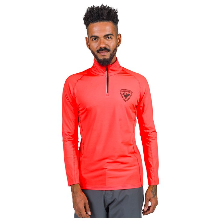 Rossignol Polaire New Hero Classique Half Zip Neon Red Présentation