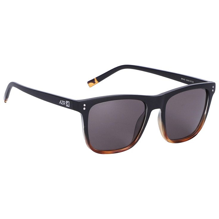 AZR Lunettes de soleil Brad Noire Mate Ecaille Polarisant Gris Présentation