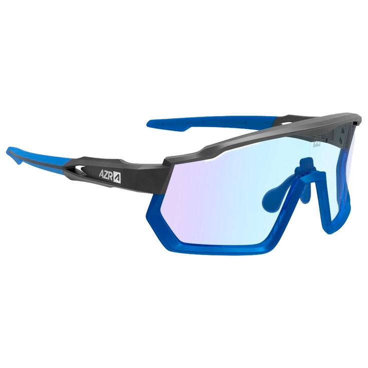 AZR Lunettes de soleil Pro Race Rx Noire Mate Bleue Photochromique Irisé Bleu 