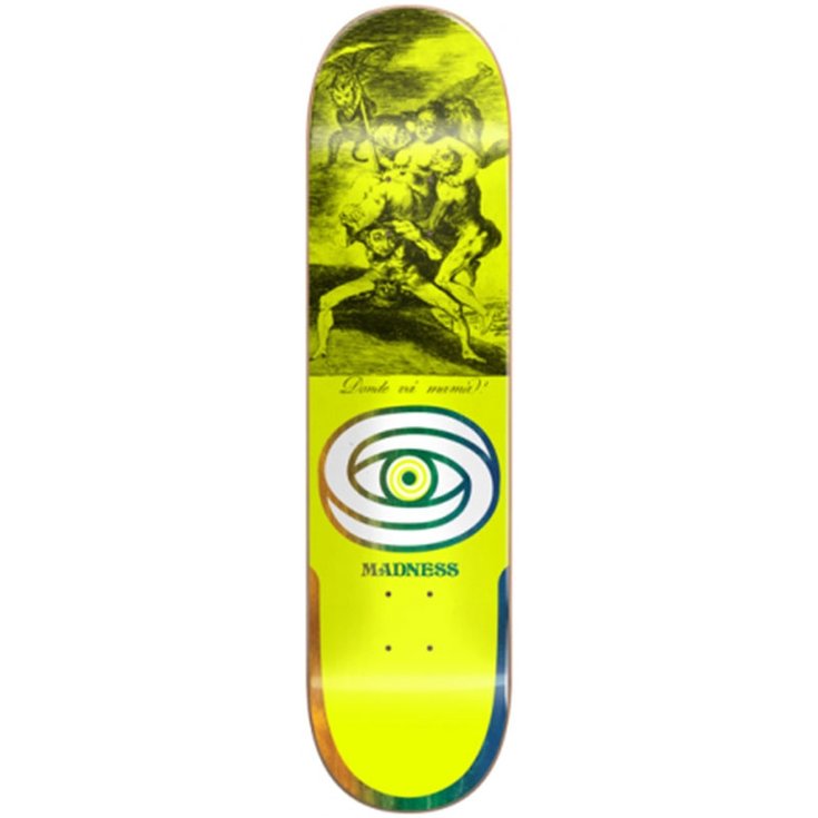 Madness Skate Skate Skateboard Madness Deck Donde R7 Neon Yellow - 8.5" - Sans Dessus