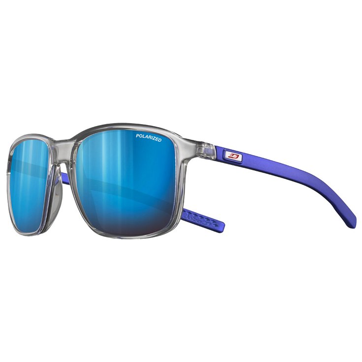 Julbo Lunettes de soleil Creek Translucide Brillant Gris Bleu Métal Spectron 3 Polarized Présentation