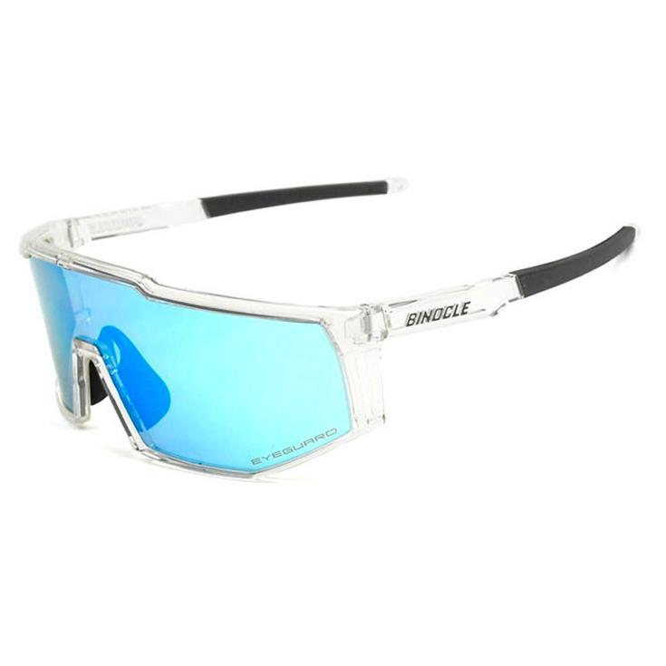 Binocle Eyewear Lunettes de soleil Horizon Shiny Translucide Ice Blue Mirror Polarized Présentation