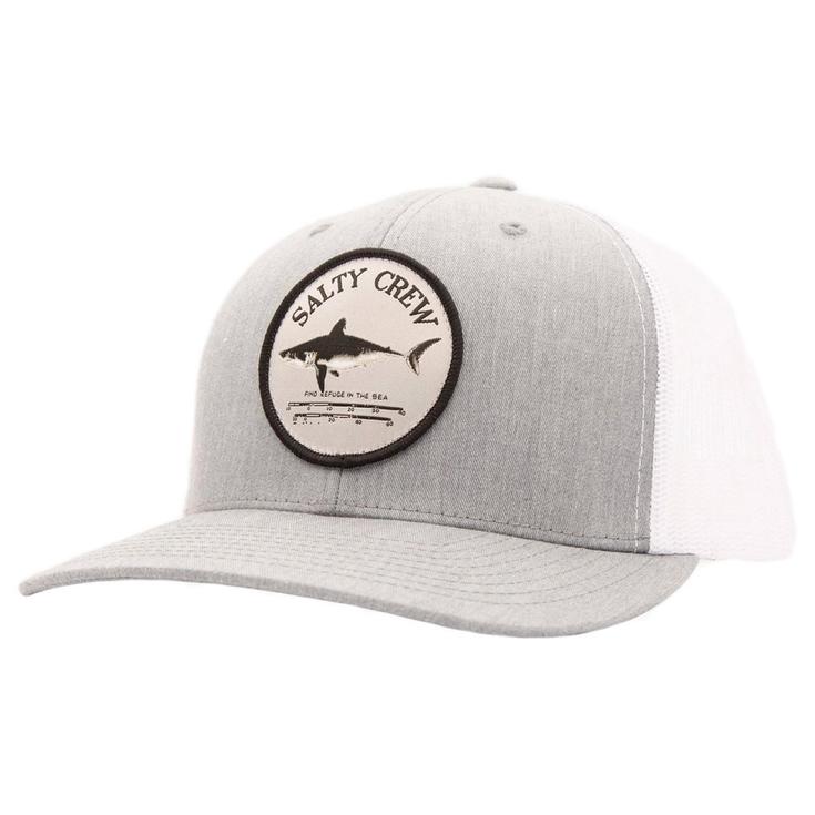 Salty Crew Casquettes Bruce Retro Trucker Heather Grey White Présentation