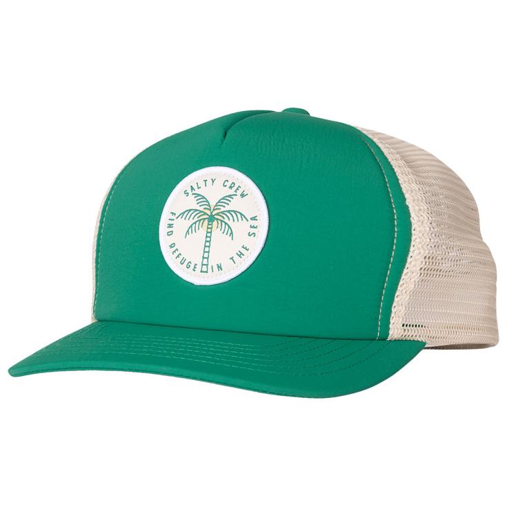 Salty Crew Casquettes Queen Palm Trucker Kelly Green Présentation