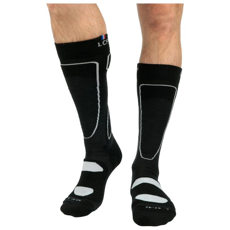 La Chaussette de France Chaussettes Vanoise Noir Blanc Présentation