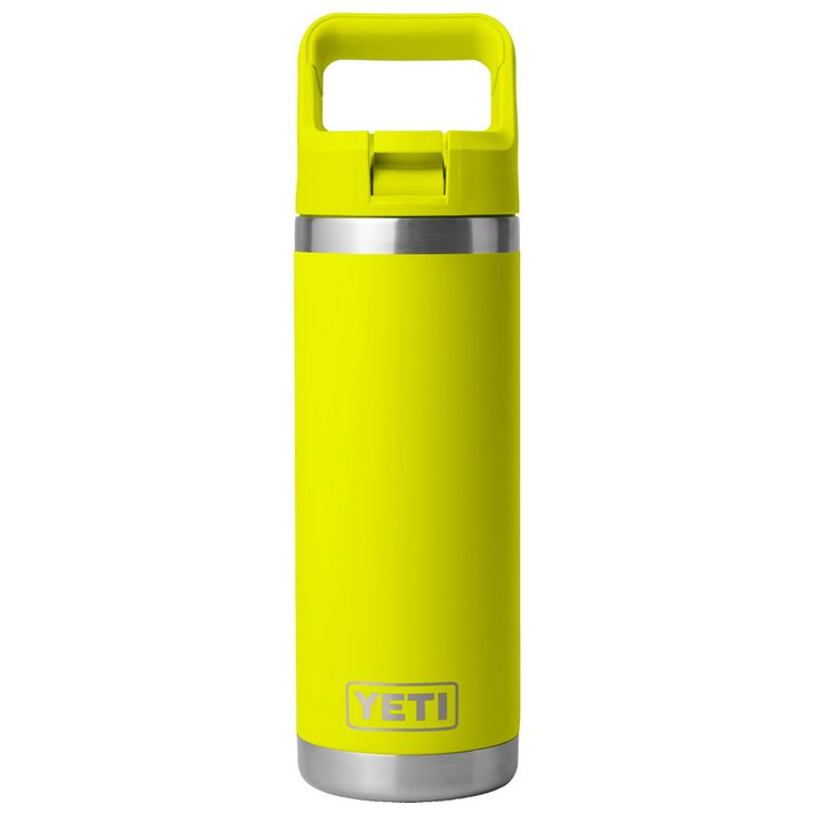 Yeti Gourde Rambler 18 Oz (532 ml) Straw Bottle Firefly Yellow Présentation